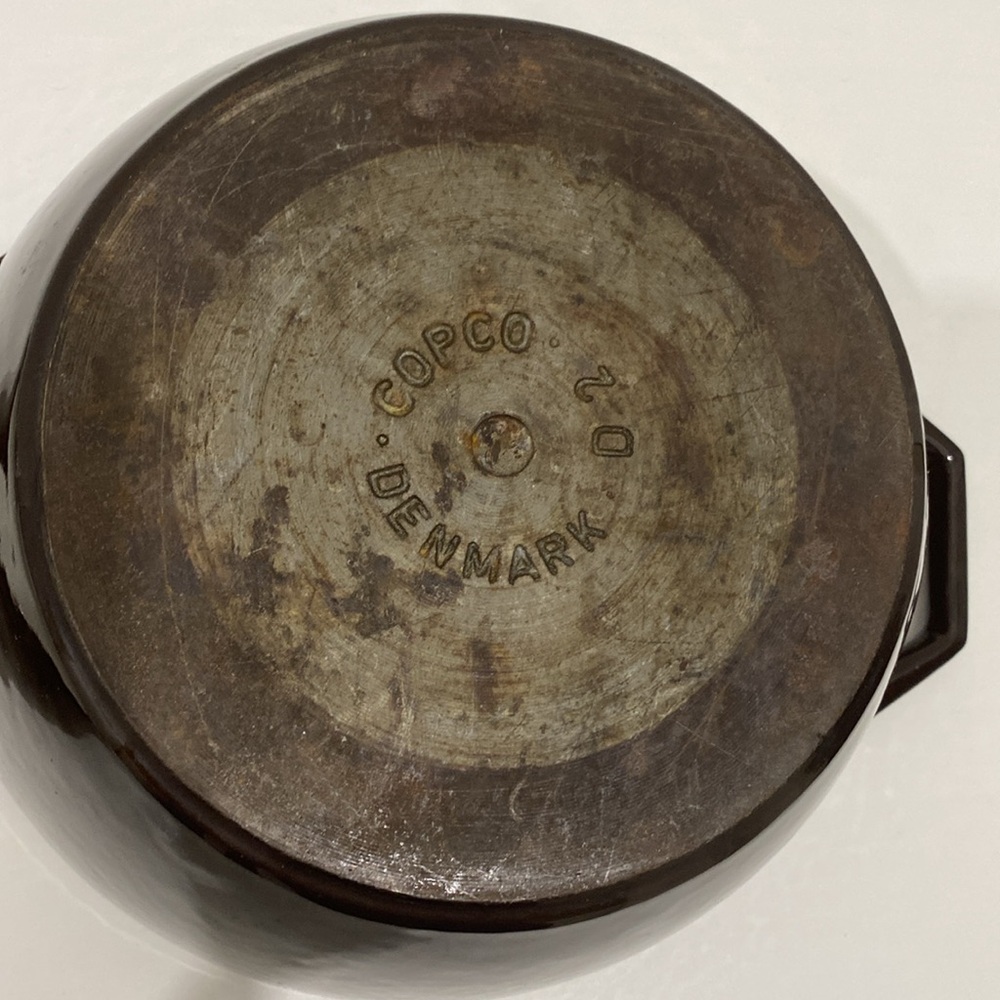 Vintage Copco D2 Dutch Oven Enameled Cast Iron Pot with Lid /  Denmark - Picture 8 of 9